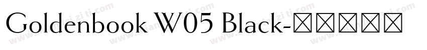 Goldenbook W05 Black字体转换
